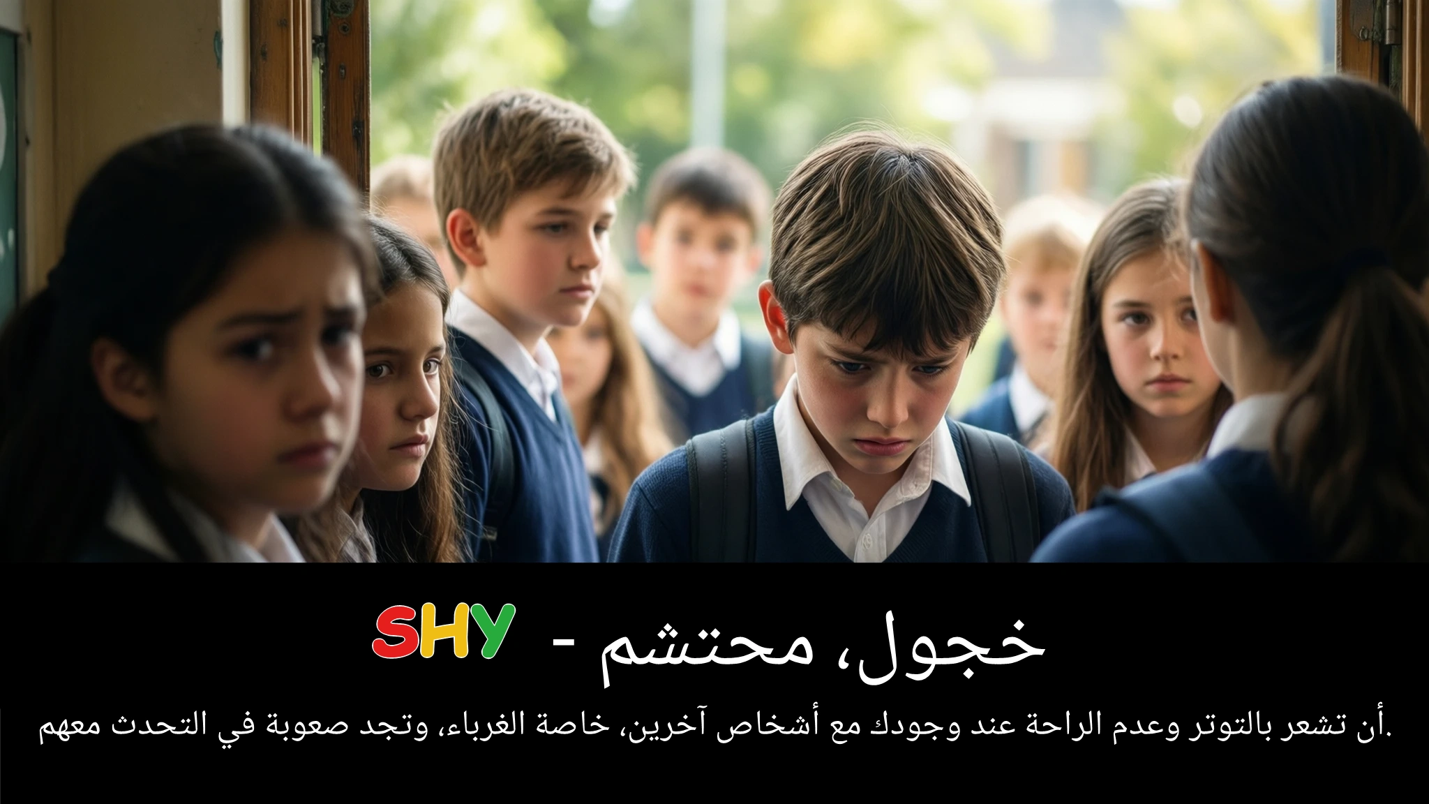 Arabic Illustration for shy